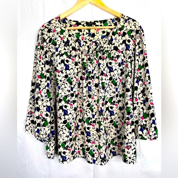 Talbots Black and Pink 3/4 Sleeve Relaxed Blouse Size 3XP - Picture 1 of 10